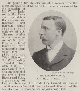 Rowland Barran, nyt parlamentsmedlem for North Leeds af English Photographer