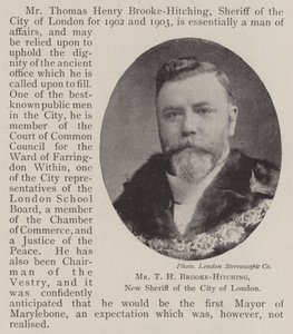Hr. TH Brooke-Hitching, ny sherif i City of London af English Photographer