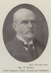 W Shores, Chief Engineer Natal Government Railways af English Photographer