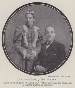 Hr. og fru John Pearce (s/h foto) af English Photographer