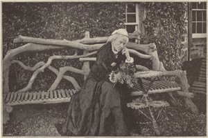 Fru Gladstone i haven til Blackcraig Castle af English Photographer