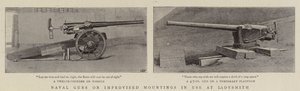 Naval Guns på improviserede monteringer i brug hos Ladysmith af English Photographer
