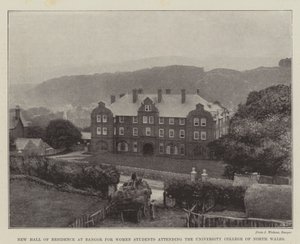 New Hall of Residence på Bangor for kvindelige studerende, der går på University College of North Wales af English Photographer