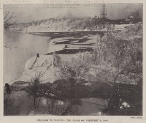 Niagara om vinteren, vandfaldene den 7. februar 1901 af English Photographer