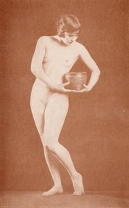 Nudistisk kunst: Parthenia (s/h-foto) af English Photographer