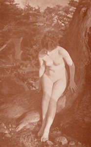 Nudistisk kunst: Forår (s/h-foto) af English Photographer