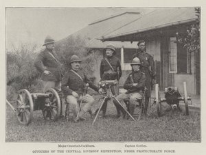 Officerer fra Central Division Expedition, Niger Protectorate Force af English Photographer