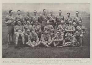 Officerer fra Fighting Fifth (Northumberland Fusiliers), taget til fange af boerne ved Magaliesberg den 13. december af English Photographer