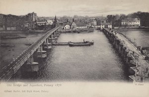 Gamle bro og akvædukt, Putney, 1878 af English Photographer