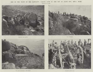 En af kampagnens bedrifter, der tager Guns til toppen af Coles Kop, 1400 ft høj af English Photographer