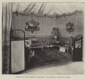 Åbning af Imperial Institute, Queens Reception-Room af English Photographer