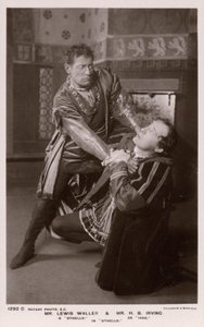 Othello drossel Iago, Lewis Waller og H B Irving (s/h foto) af English Photographer
