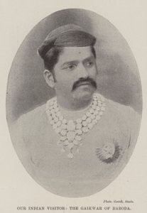 Vores indiske besøgende, Gaiwar of Baroda af English Photographer