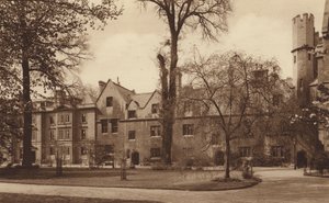 Oxford: Balliol College, den vestlige side af Garden Quadrangle (s/h-foto) af English Photographer