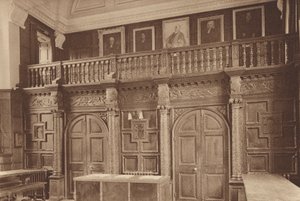 Oxford: Jesus College, The Hall Screen, ca. 1610 (s/h foto) af English Photographer