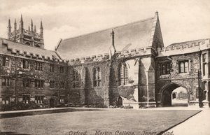 Oxford, Merton College, Inner Quad (s/h-billede) af English Photographer