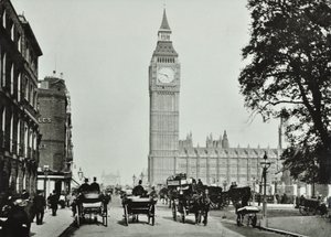 Parliament Square, Westminster LB: Parliament Square med udsigt til Bridge Street, 1895 af English Photographer