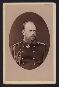 Portræt, zar Alexander III af Rusland (s/h foto) af English Photographer