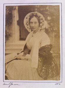Portræt af Harriet Jane Moore (1801-84) 1854 (albumin print) af English Photographer