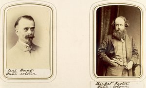 Portrætter af Carl Haas og Myles Birket Foster (sepia-foto) af English Photographer