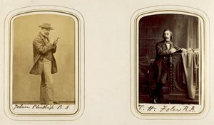 Portrætter af John Phillip og John Henry Foley (sepia foto) af English Photographer