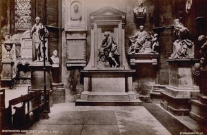 Postkort med et billede af Poets Corner af English Photographer