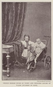Prins George (hertug af York) og prinsesse Louise af Wales (hertuginde af Fife) af English Photographer