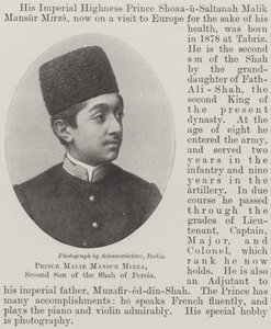 Prins Malik Mansur Mirza, anden søn af Shahen af Persien af English Photographer
