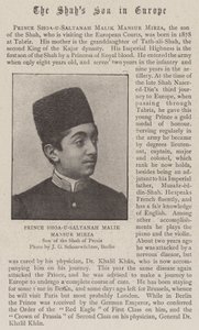 Prins Shoa-U-Saltanah Malik Mansur Mirza af English Photographer
