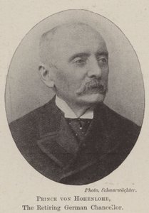 Prins von Hohenlohe, den afgående tyske kansler af English Photographer