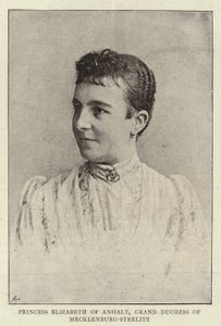 Prinsesse Elizabeth af Anhalt, storhertuginde af Mecklenburg-Strelitz af English Photographer