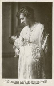 Prinsesse Mary, Viscountesse Lascelles, med sin ældste søn, George af English Photographer