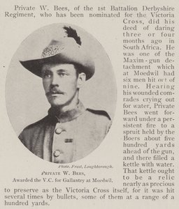 Private W Bees, tildelt VC for galanteri i Moedwil af English Photographer