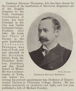 Professor Silvanus Thompson af English Photographer
