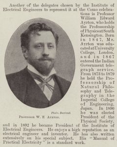 Professor W E Ayrton af English Photographer