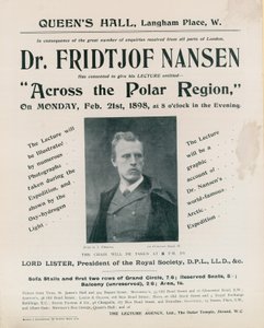 Program for Dr. Fridtjof Nansen-foredrag, Across the Polar Region af English Photographer
