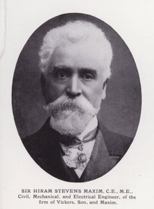 Fremtrædende mænd fra London: Sir Hiram Stevens Maxim (s/h foto) af English Photographer