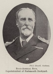 Kontreadmiral Rice, Superintendent for Portsmouth Dockyard af English Photographer