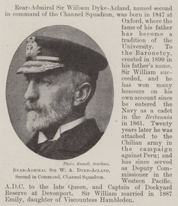 Kontreadmiral Sir W A Dyke-Acland, næstkommanderende, Channel Squadron af English Photographer