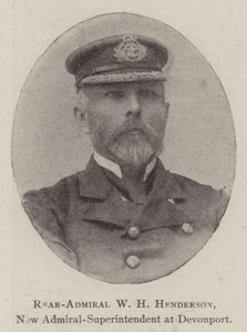 Kontreadmiral W H Henderson, ny admiral-superintendent i Devonport af English Photographer