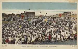 Modtagelse af Lord Kitchener i Omdurman, c1898 (farvet foto) af English Photographer