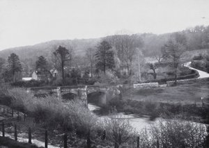 River Avon, Limpley Stoke (s/h-billede) af English Photographer