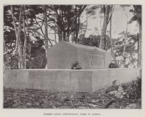 Robert Louis Stevensons grav i Samoa af English Photographer