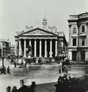 Royal Exchange, Threadneedle Street, City of London, 1880 af English Photographer