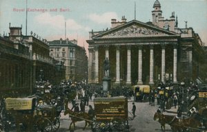 Royal Exchange and Bank, London af English Photographer