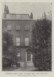 Ruskins Early Home ved Herne Hill, nu til salg af English Photographer