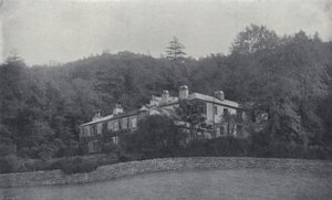 Ruskins hjem, Brantwood, i Lake Country (s/h foto) af English Photographer