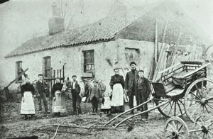 Saint Gothard Road: gårdhytter, 1880 af English Photographer
