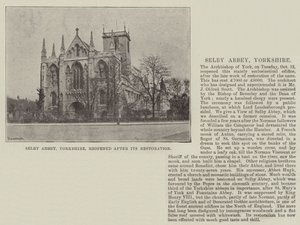 Selby Abbey, Yorkshire, genåbnede efter sin restaurering af English Photographer