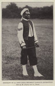 Sergent for 1. vestindiske regiment, Ashanti-ekspeditionen af English Photographer